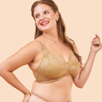 Enamor F135 Minimiser Full Support Bra - Non-Padded Wirefree High Coverage - Buff