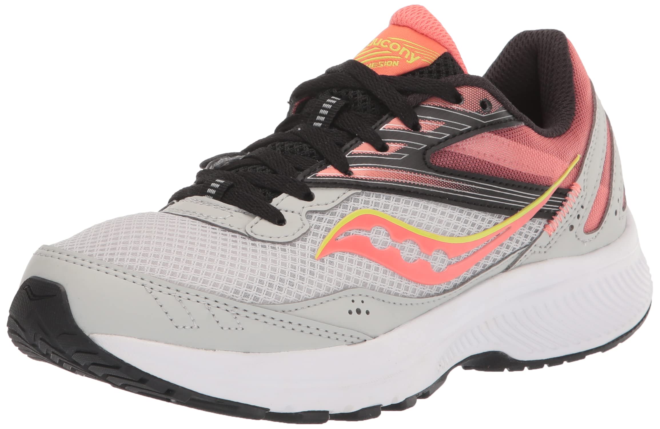 Saucony Women's Cohesion 15 Running Shoe, Fog/Sunstone, 10