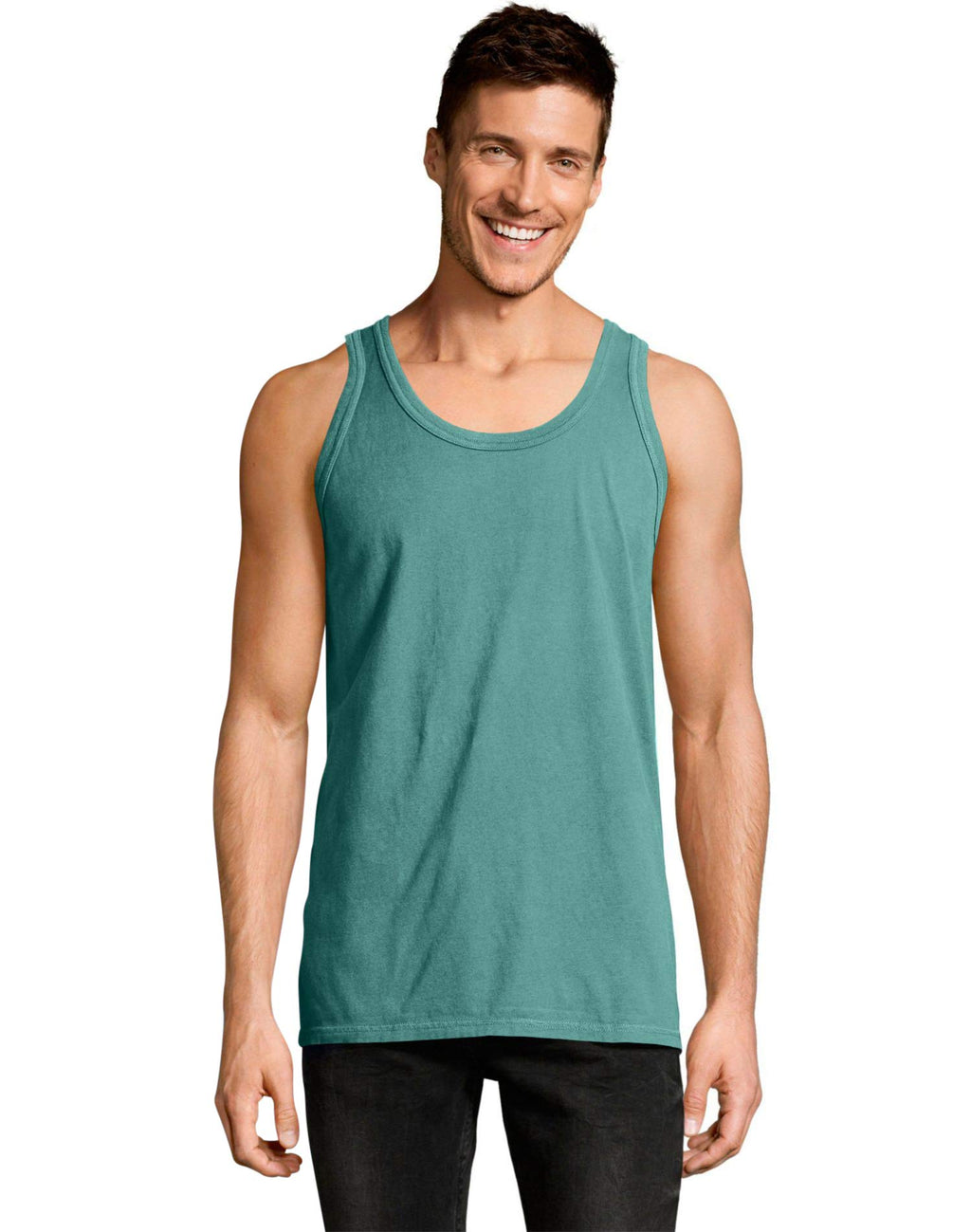 Unisex garment-Dyed Tank - BLAcK - S(D0102H7DEYX)