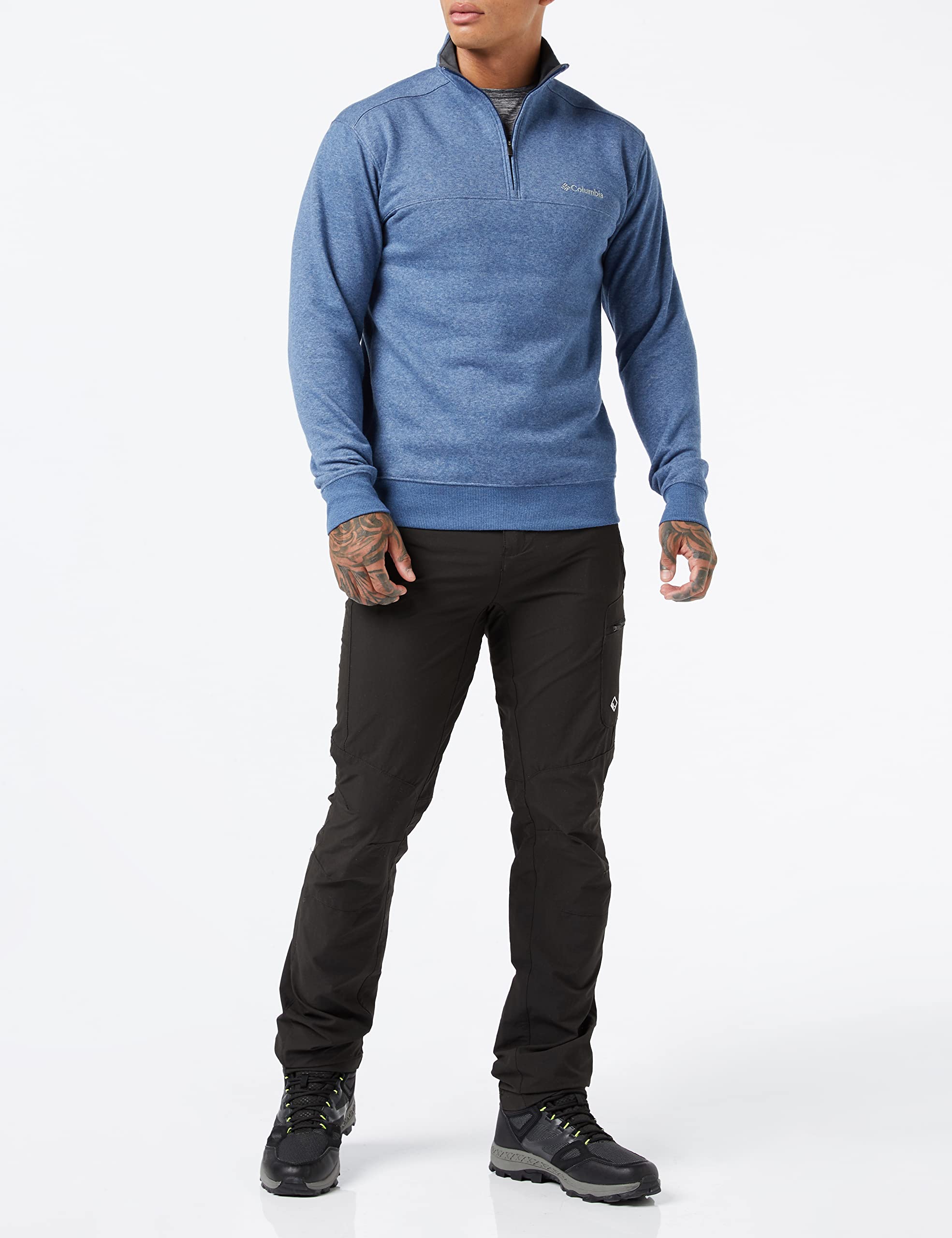 columbia Mens Hart Mountain II Half Zip Jacket, carbonHeather, Medium