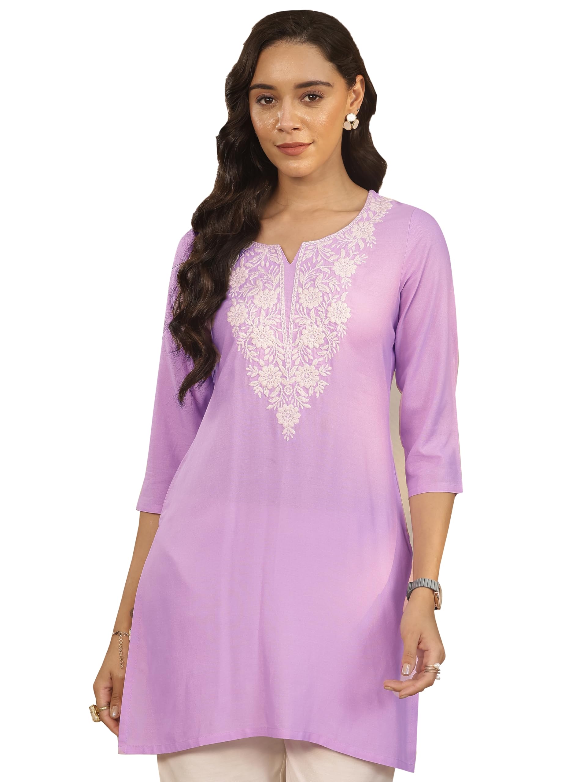 Gerua By Libas Yoke Design Viscose Rayon Straight Kurti