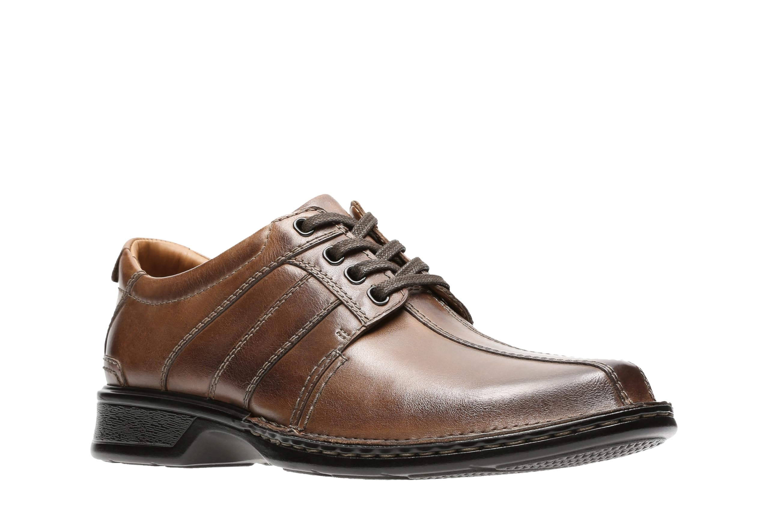 Clarks Men's Touareg Vibe Oxford, Brown Leather, 10 W US