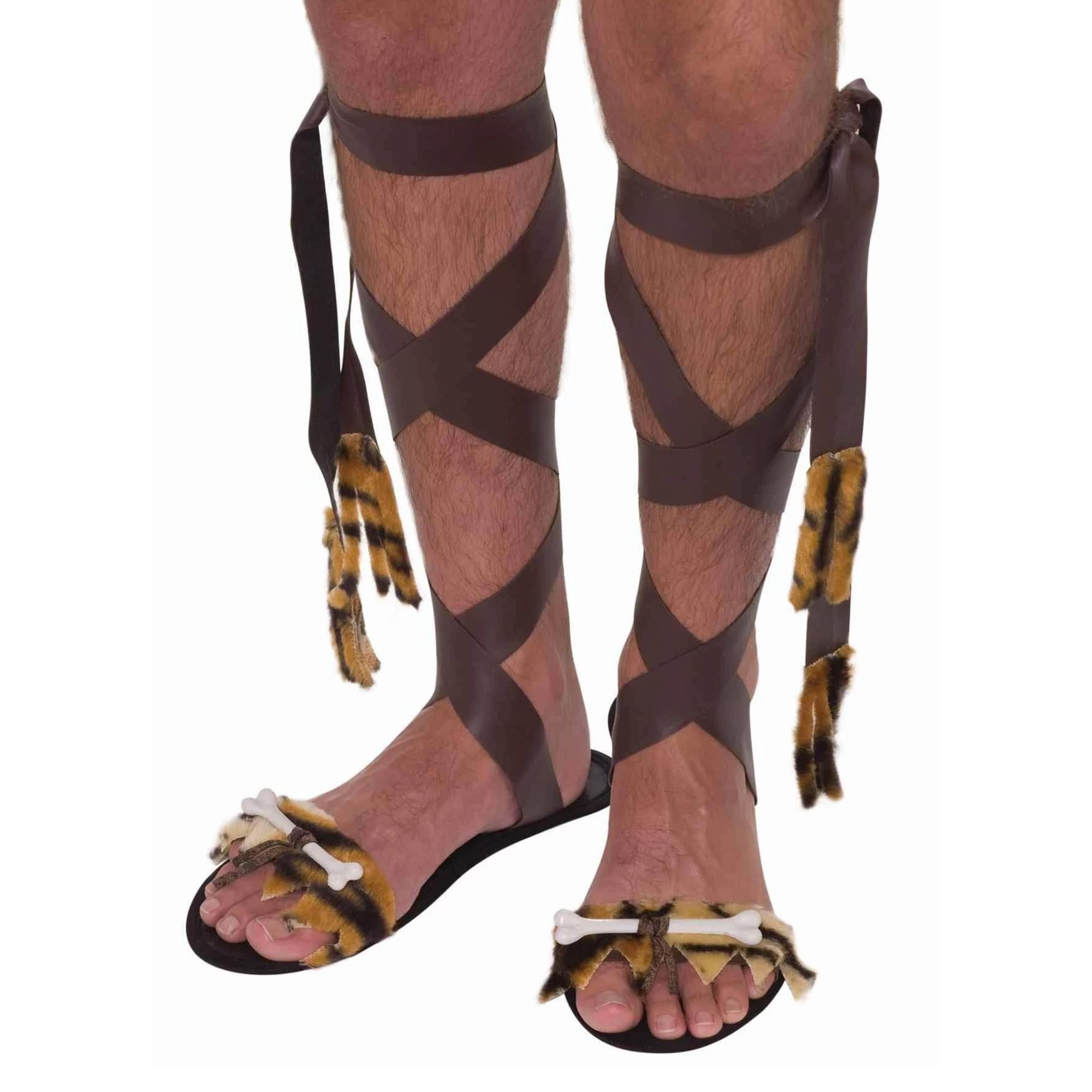 Stone Age Men's Costume Sandals One Size