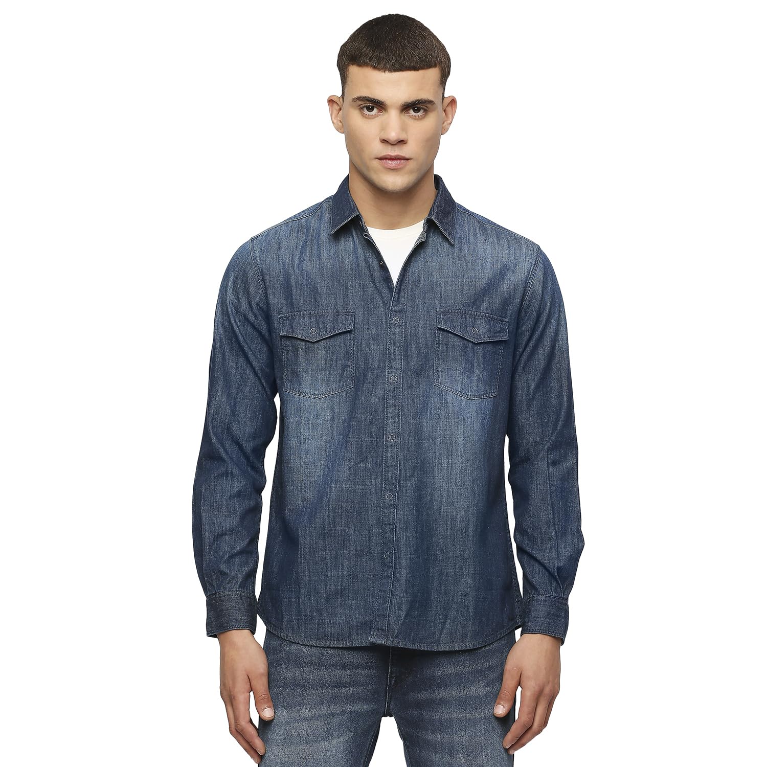 Pepe Jeans MenS Regular Fit Shirt (Pm309027Ca0_Dark Used Wash