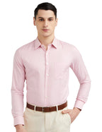 Louis Philippe MenS Cotton Striped Slim Fit Shirt (Lpsfmslfj08257_Peach, 44