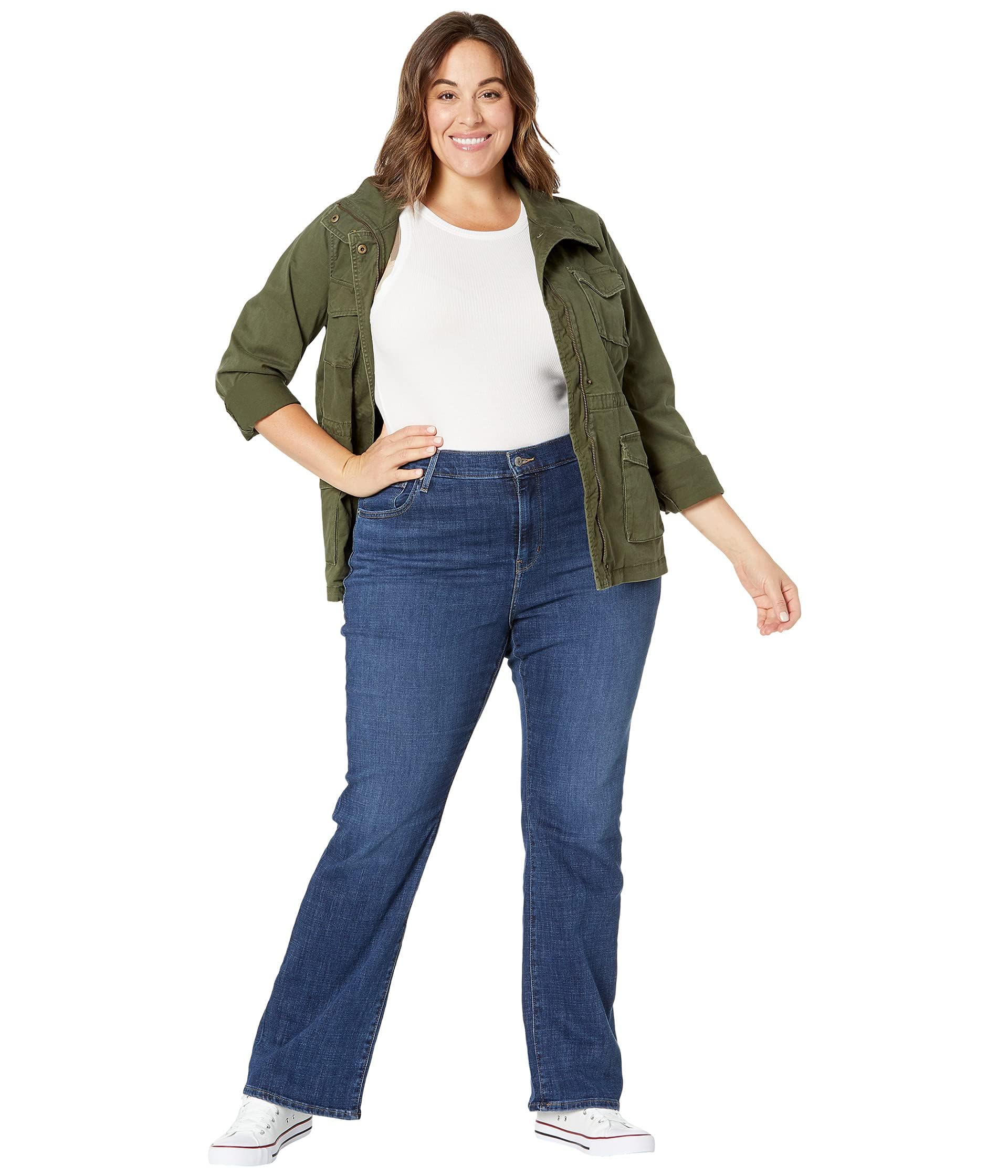 Levi's Women's 725 Plus-Size High Rise Bootcut, Lapis Dark Horse (Waterless), 37 Regular