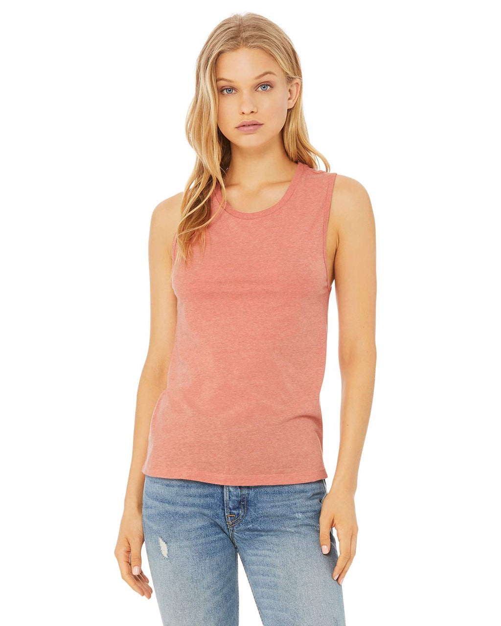 Ladies Jersey Muscle Tank - WHITE - S(D0102H7W7Y8)