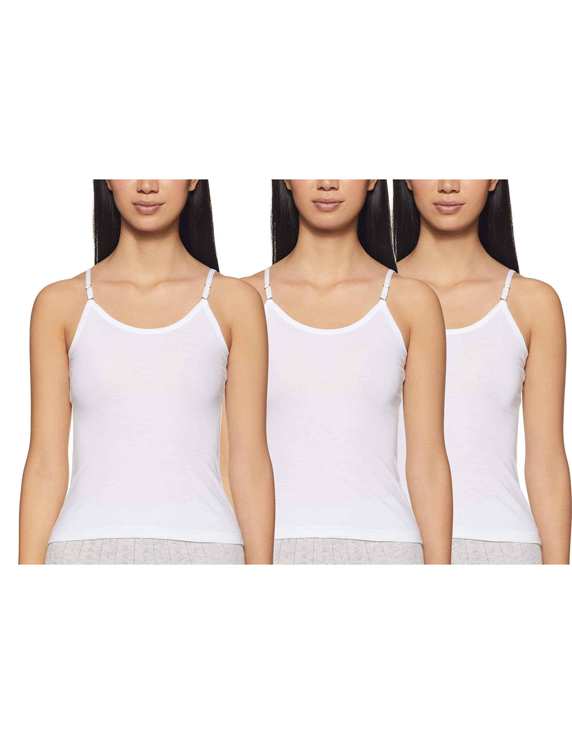 Rupa Softline Solid Regular Fit Women Super Combed Cotton Adjustable Spaghetti Strap Top, Under-Shirt, Stretchable and Body-Hugg