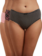 Nykd (Nyp100 Assorted Breathable Cotton Hipster Panty Set For Women | Mid Rise, Medium Coverage With Anti Bacterial & Anti Odour