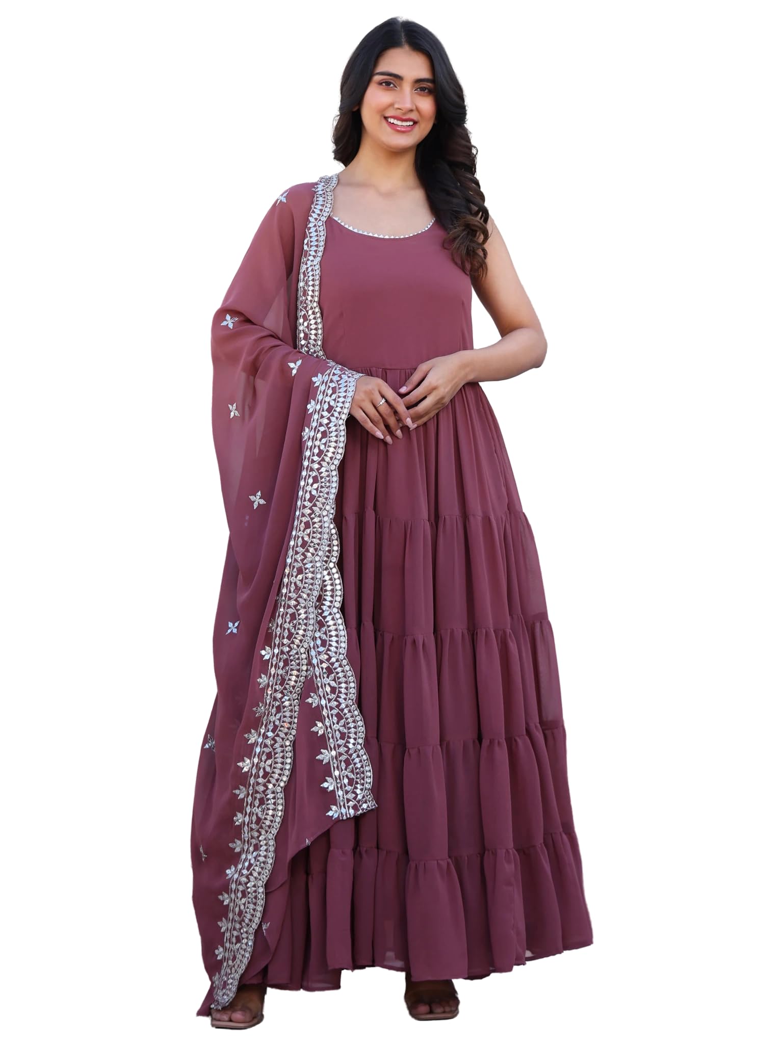 Fashion Basket Georgette Anarkali Dress For Women