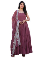 Fashion Basket Pink Georgette Anarkali Kurta For Women