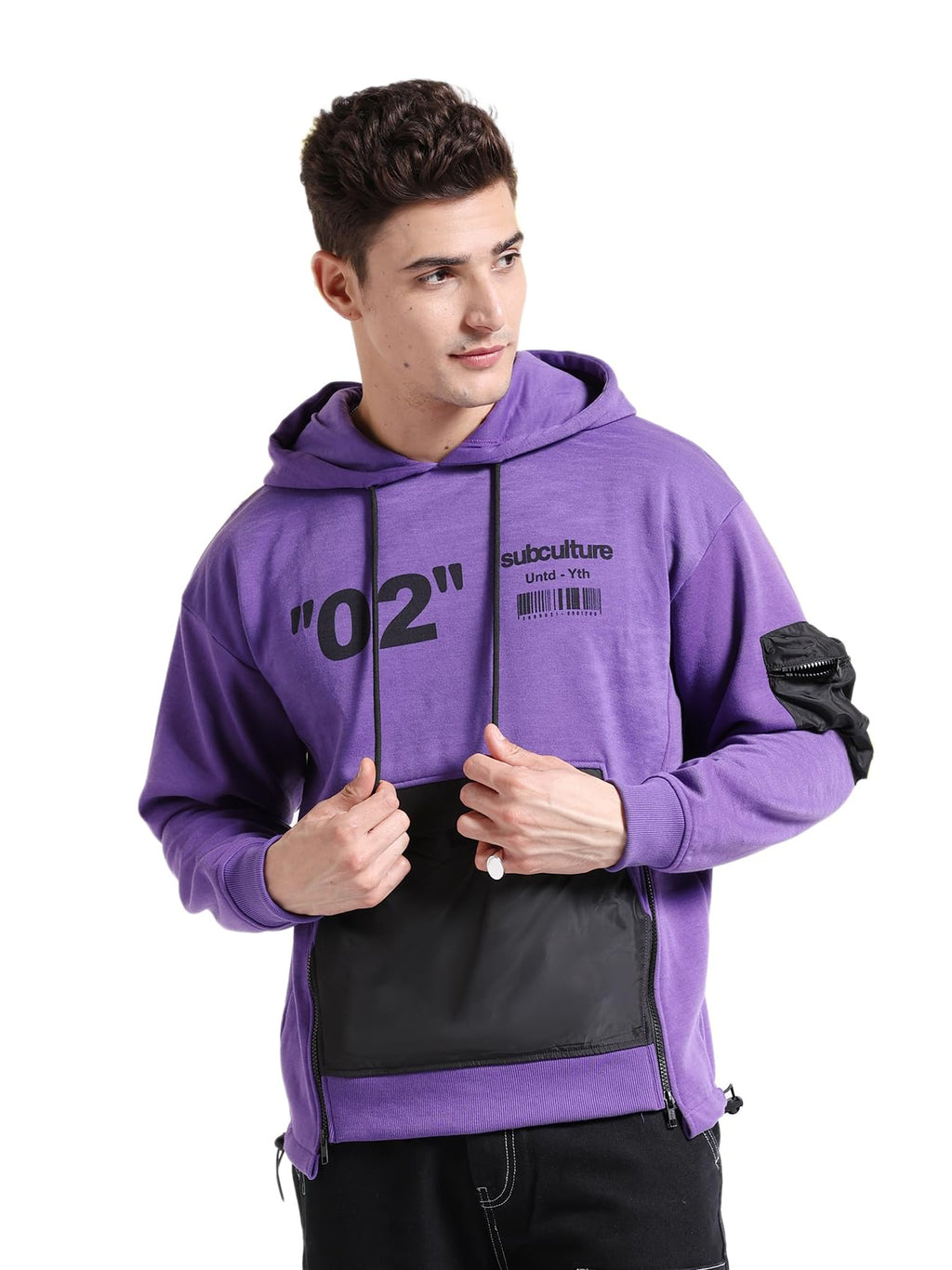 The Indian Garage Co Mens Polyester Hooded Neck Hoodie