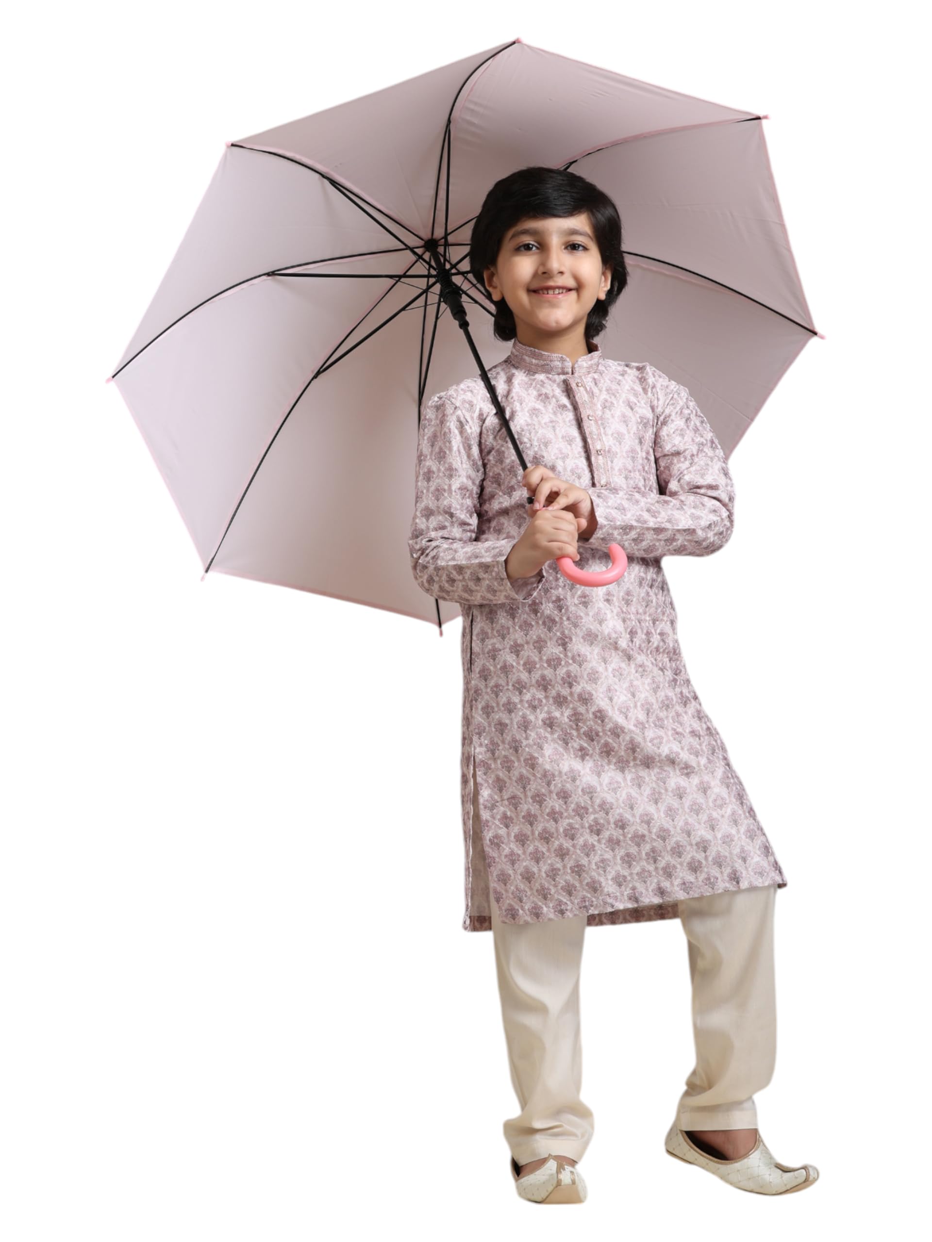 Manyavar Boys Art Silk Printed Kurta Pyjama Set (2Pcs)(2-3 Years)