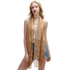 RIIQIICHY Women's Floral Lace Mesh Party Prom Wedding Shawl Scarf with Fringe