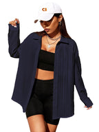 CB-COLEBROOK Oversized Textured Beach Summer Shirt for Women | Shirt for Women Stylish Western | Women Long Shirt Top | Women Ca