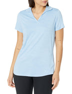 Ladies cloudspun Free V-Neck Polo - NAVY BLAZER HTHR - S(D0102H7DI78)