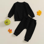 LIOMENGZI Infant Baby Boy Halloween Pants Outfits Long Sleeve Shirts Pumpkin Sweatshirt Pants Infant Fall Winter Clothes Set (Pu