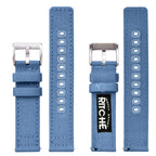 Ritche Christmas Gift 18mm Canvas Wristbands Quick Release Watch Band Blue Replacement Watch Straps for Men Women, Valentine's d