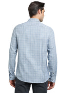 Turtle Men 100% Cotton Slim Fit Light Blue Casual Shirt