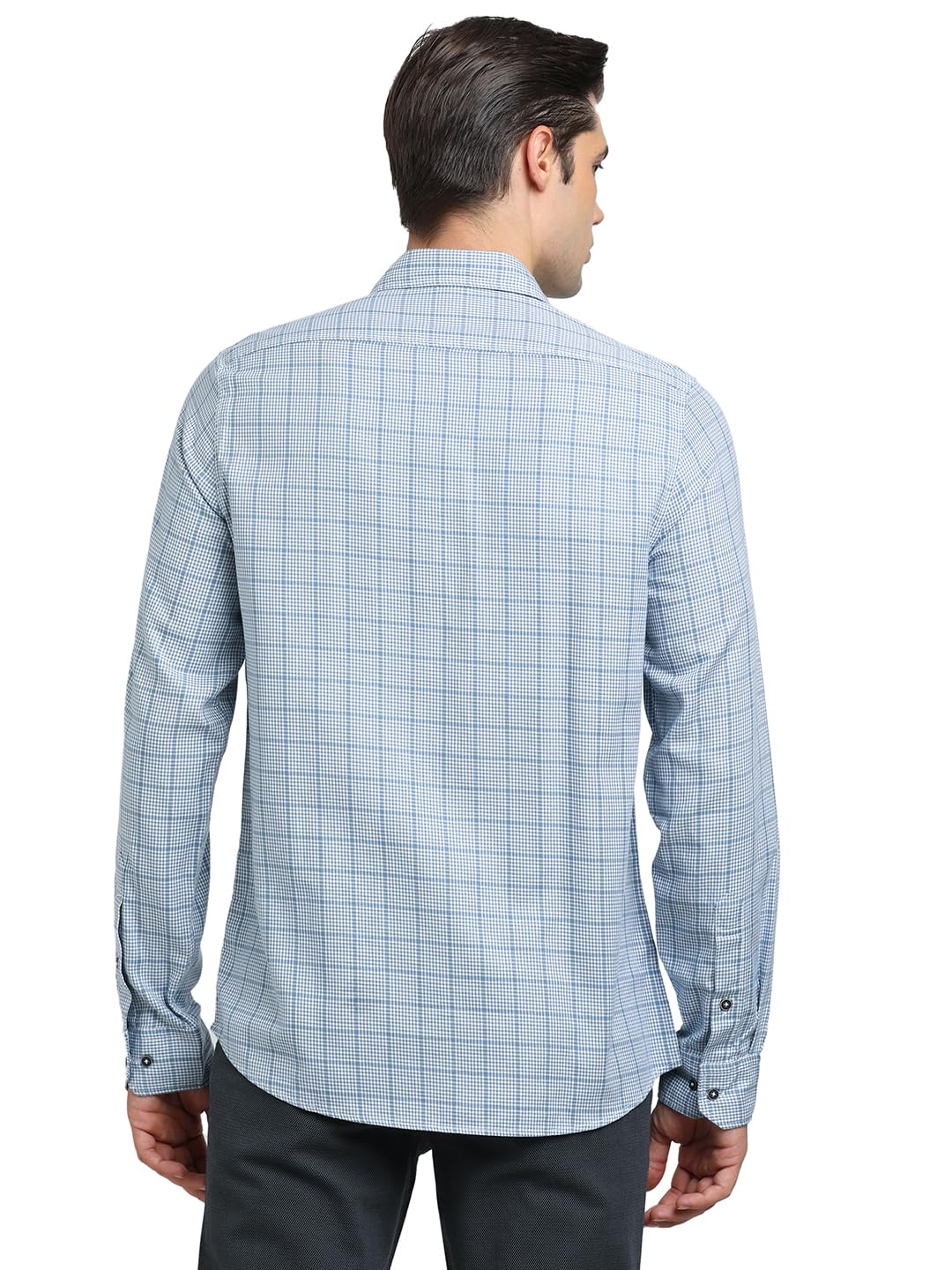 Turtle Men 100% Cotton Slim Fit Light Blue Casual Shirt