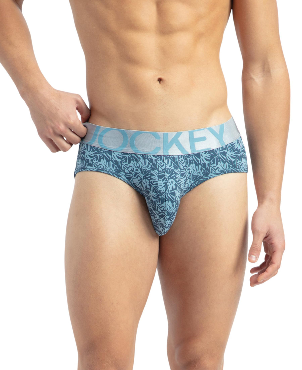 Jockey Ic29 MenS Tactel Microfiber Elastane Stretch Printed Brief With Moisture Move Properties_Blue Shadow_Xxl