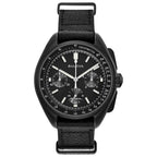 Bulova Men's Archive Series Lunar Pilot 6-Hand Chronograph Precisionist Black Ion-Plated Stainless Steel, Black NATO Strap and S