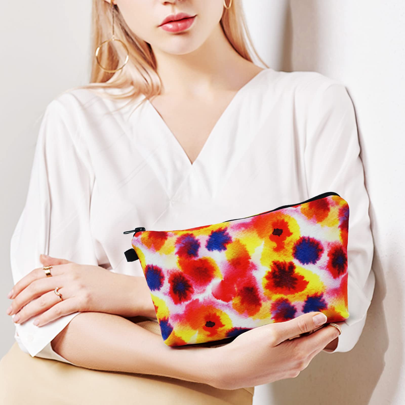 Cosmetic Bags for Women Small Tie Dye Makeup Bag for Purse Travel Toiletry Bag Accessories Organizer Zipper Pouch Gift Idea