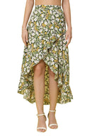 OOMPH! Long Skirts for Women Green - msk061