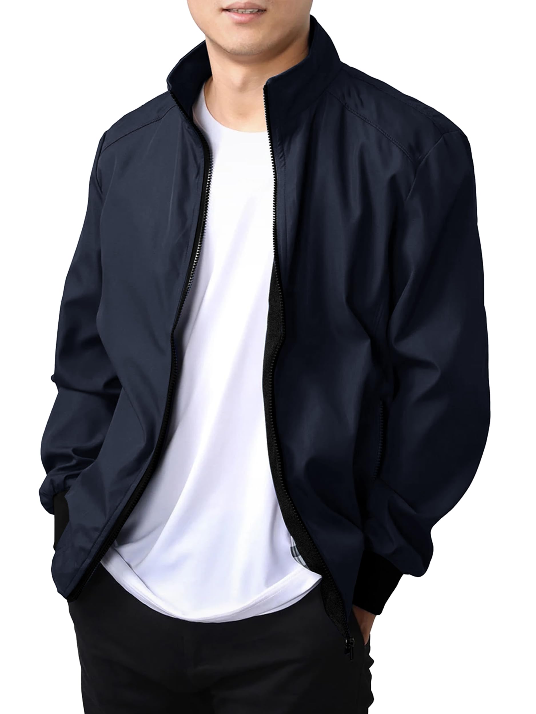 Noble Monk Bomber Jacket For Men | Mens Quilted Standard Length Jacket | Full Sleeve Mens Jacket