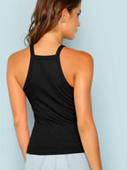 TAGAS Womens Solid Form Fitting Halter Top|| Crop top|| Western top|| Slim Fit top for Women|| Sleeveless top Crop top|| (CP-52