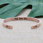 JoycuFF Birthday Gifts for Mom Mother Inspirational Mother's Day Cuff Bracelet Best Mom Ever Mommy Christmas Rose Gold Jewelry M