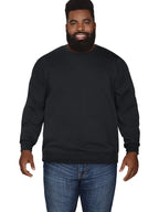 Fruit of the Loom Men's Moisture Wicking Eversoft Fleece Sweatshirt, Black, 4X-Large