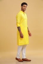 Be Active MenS Cotton Regular Kurta (C-399-1_Yellow