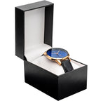 Black Watch Gift Box with Pillow - single watch case PU leatherette Wristwatch Display Case Organizer foe men and women for gift