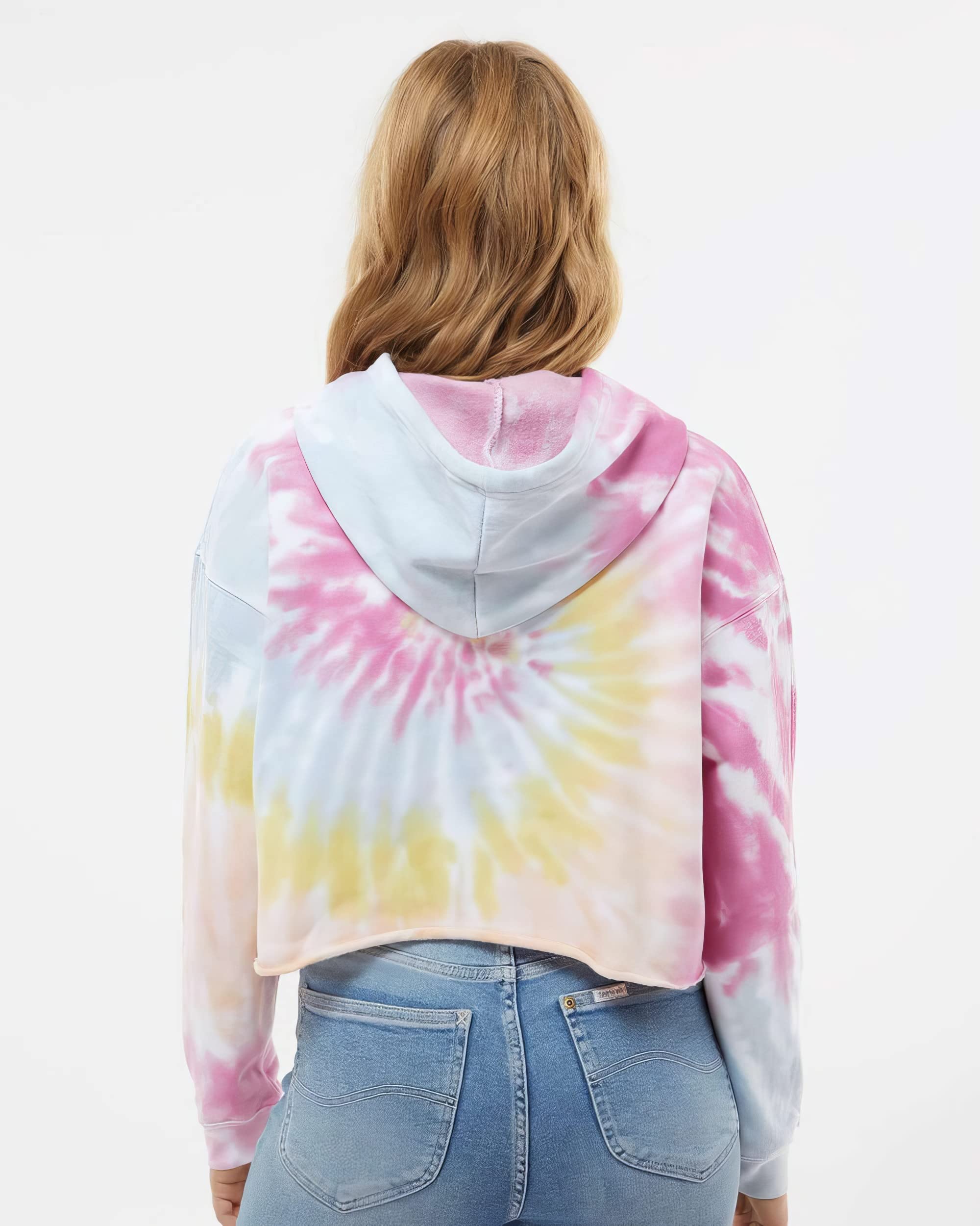 Ladies cropped Hooded Sweatshirt - LAgOON - S(D0102H78YL6)