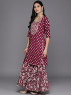 Libas WomenS Pure Cotton Kurta Sets (34512_Burgundy