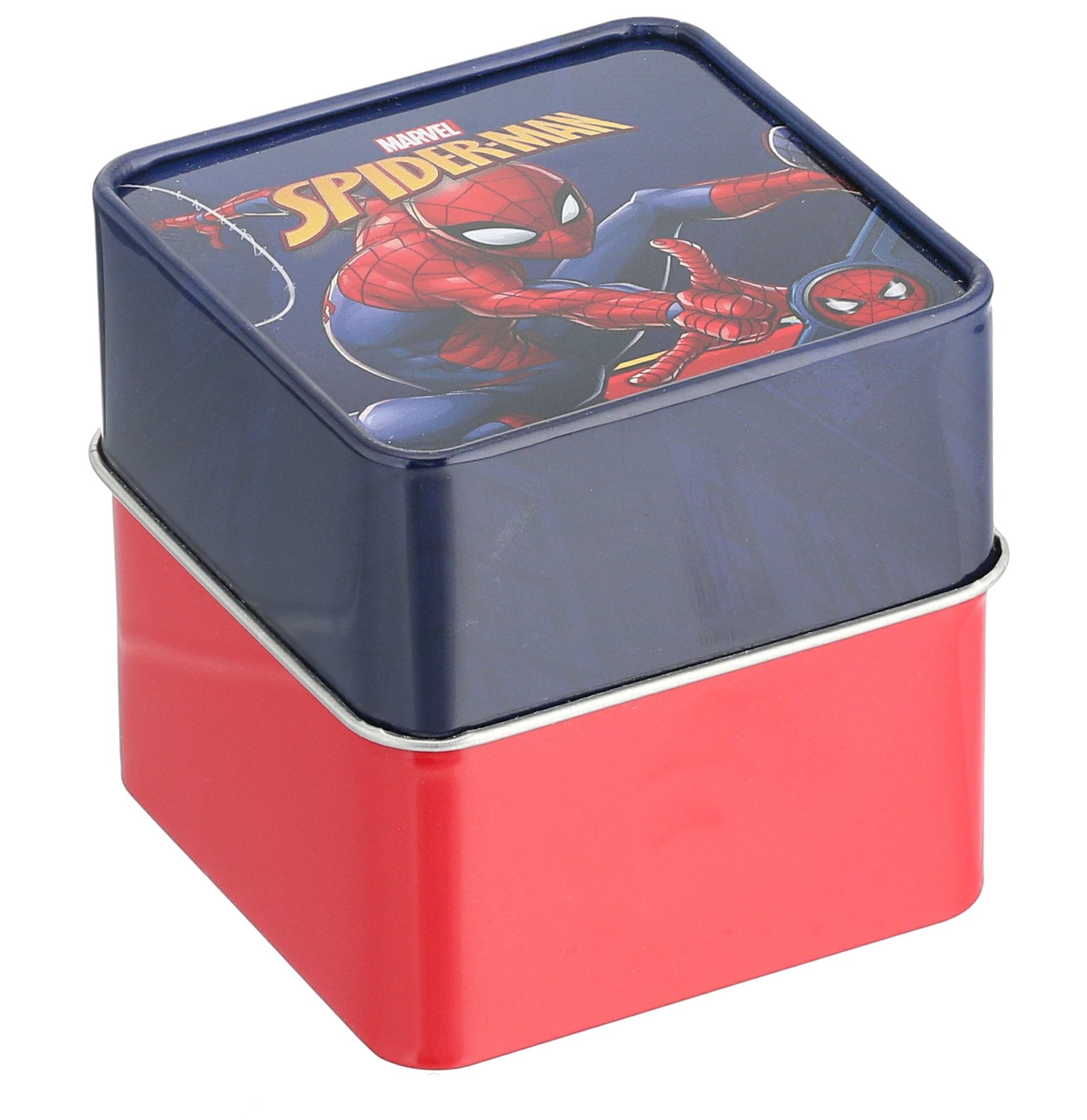 Marvel Spider-Man Kids Flashing Light-Up LCD Watch - Digital Time Display, Red & Blue Printed Plastic Strap, Interactive Button