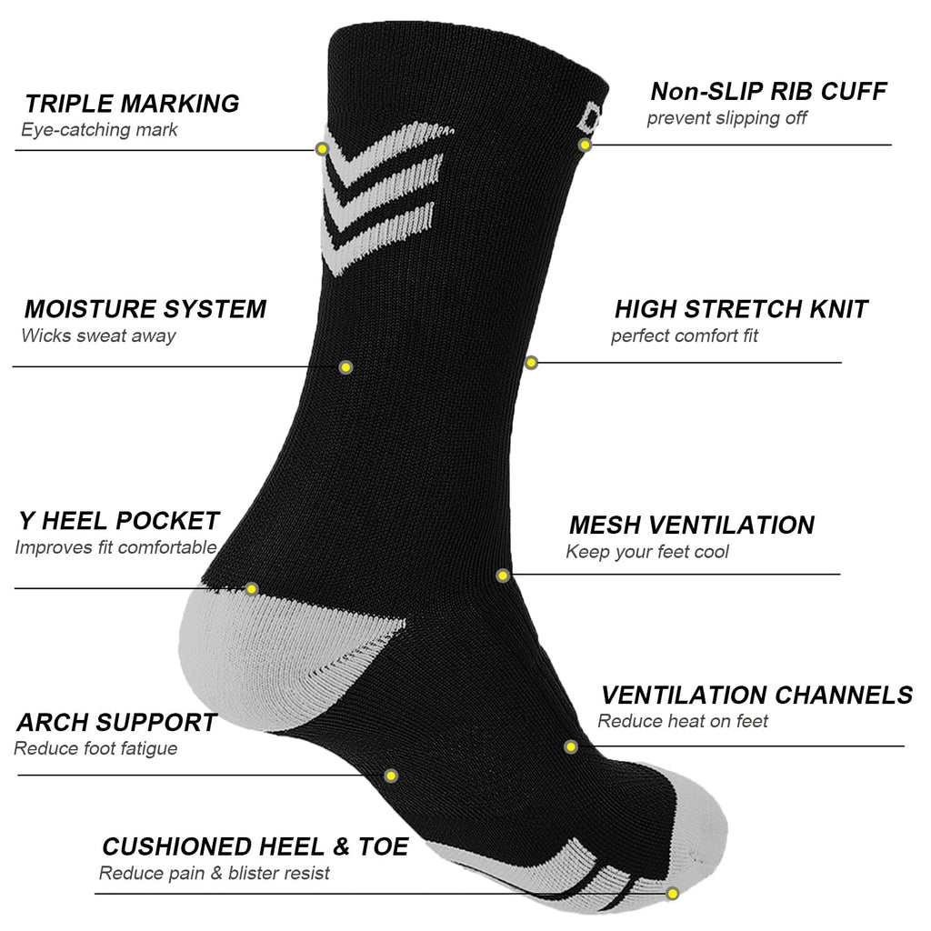 DOVAVA Dri-tech Compression Crew Socks 15-20mmHg for Men and Women, Athletic Socks for Running Nurses Flight Travel Pregnancy Ed