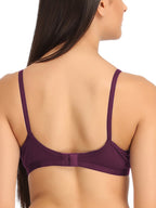 Clovia Women s Cotton Non Padded Wire Free T-Shirt Bra Purple
