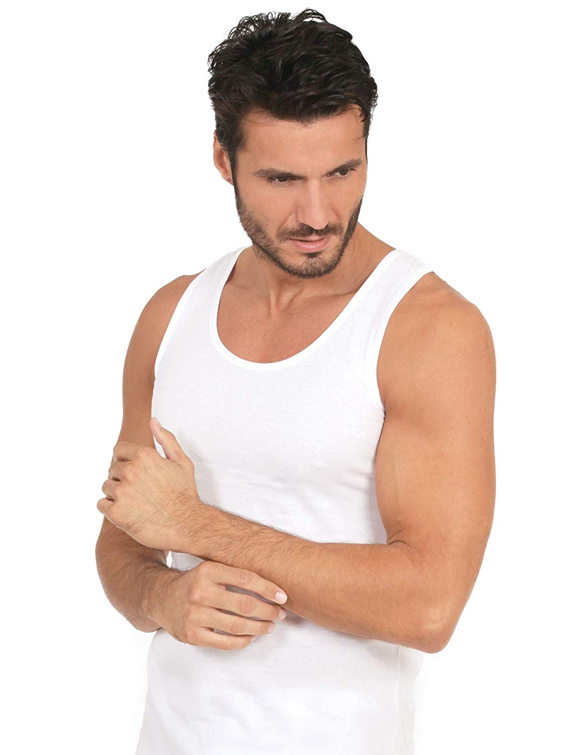 MaRe Luxury Italian Underwear 100% Mako Cotton Men's Sleeveless Muscle Tank Top Made in Italy
