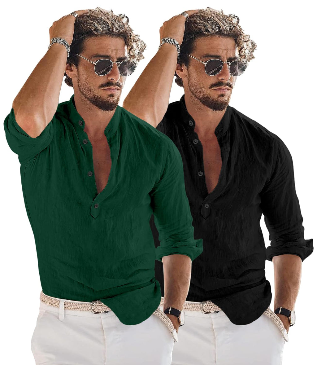 Zartha MenS Regular Fit Solid Pattern Cotton Blend Kurta With Spread Collar Long Sleeve And Standard Length | Shirt For Man