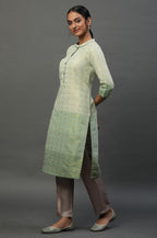 Aurelia WomenS Cotton Blend Regular Kurta (23Fea12668_Green
