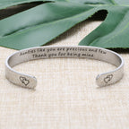 JoycuFF Inspirational Bracelets for Women Inspirational Cuff Bangle for Her with Engraved Message Christmas Birthday Gifts
