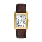 Fossil Men's Carraway Quartz Stainless Steel and Leather Three-Hand Watch, Color: Gold, Brown (Model: FS6011)