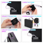 LED T Shirt Sound Activated Light Up Rave Shirts Glow in The Dark for Party Black