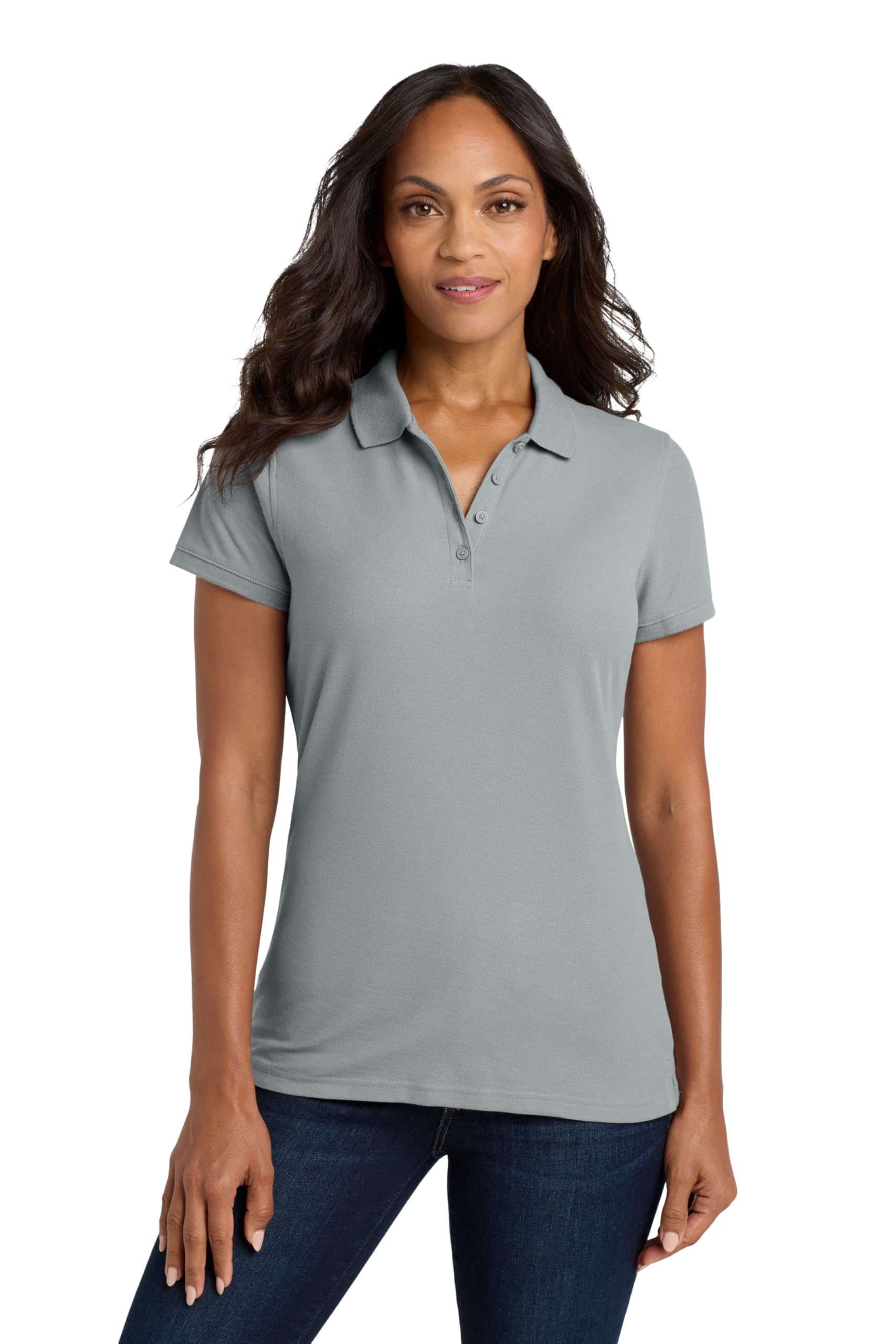 Port Authority Ladies core classic Pique Polo L100 gusty grey 3XL