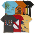 T2F Boys Cotton Printed Regular Fit T-Shirt (Pack of 6)