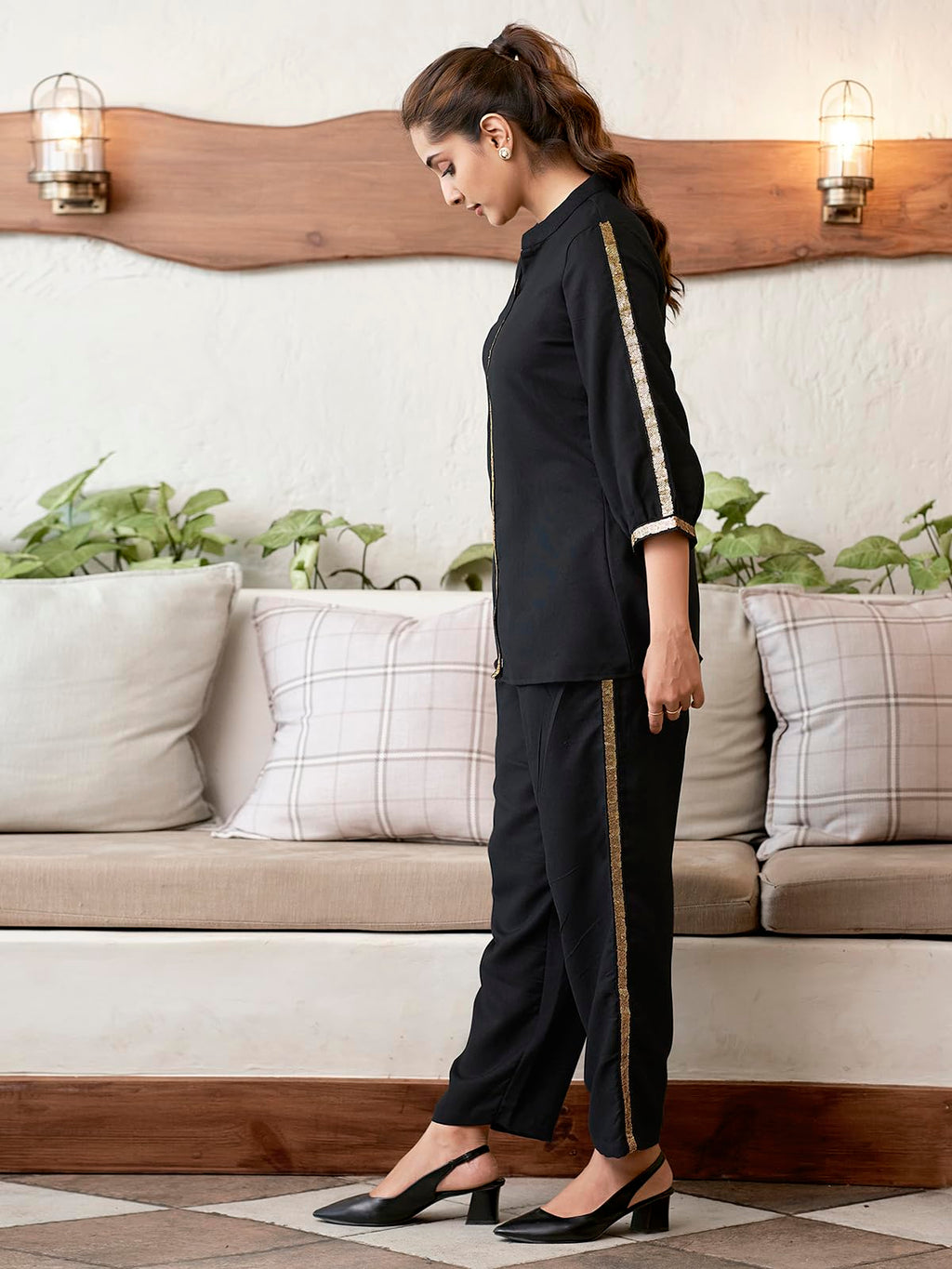 Selvia Womens Co-ords Set|Rayon Blend Top and Trouser Set|Casual Co-ords Set for Women|Two Piece Co-ord Set|Top & Pant Set(642C