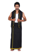 Prakasam Cotton MenS Pure Cotton Colour Dhoti (1.26X1.90Mtrs) With Matching Towel (0.74X1.50Mtrs) Set