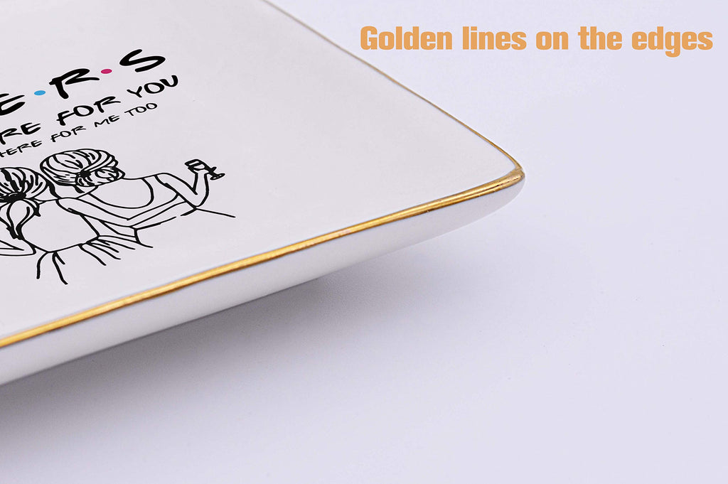 Mother's Day Gift-Jewelry Tray for Sister,Best Friends,Bestie,BFF Women Her-Friends TV Show Theme-Birthday Wedding Christmas Gra